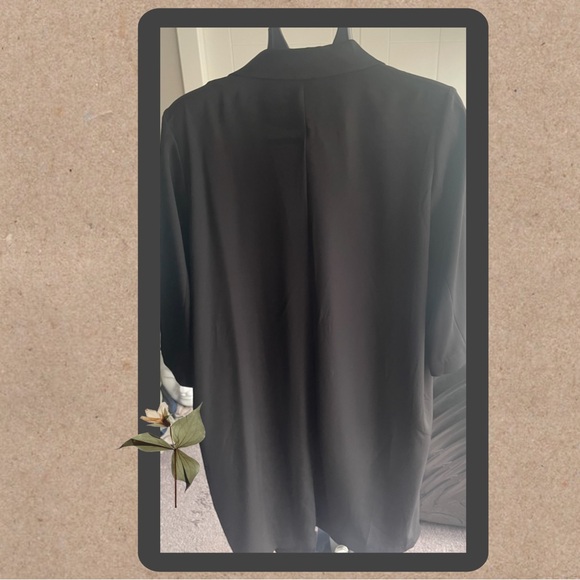 H&M black long coat. Size 12. - Picture 2 of 3